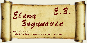 Elena Bogunović vizit kartica